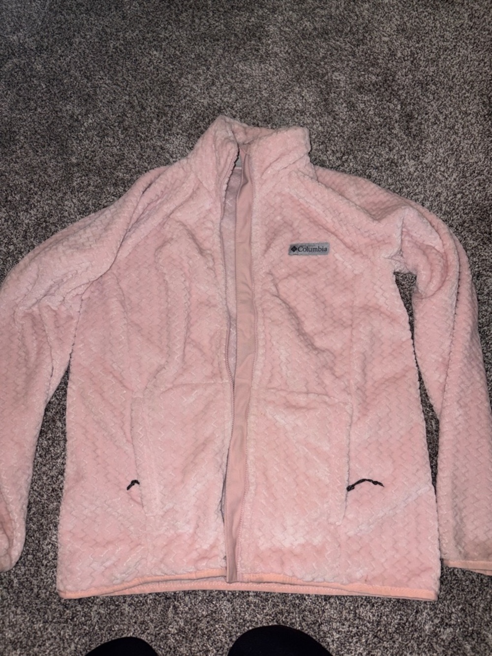 Columbia Light Pink Plush Fleece Full-Zip Jacket